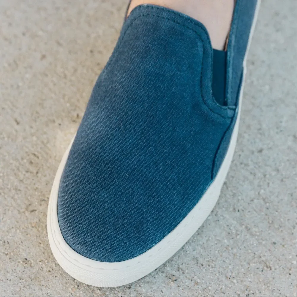 SOLUDOS MEN’S ALGARVE SLIP ON SNEAKER NAVY -‎ size 12- NIB